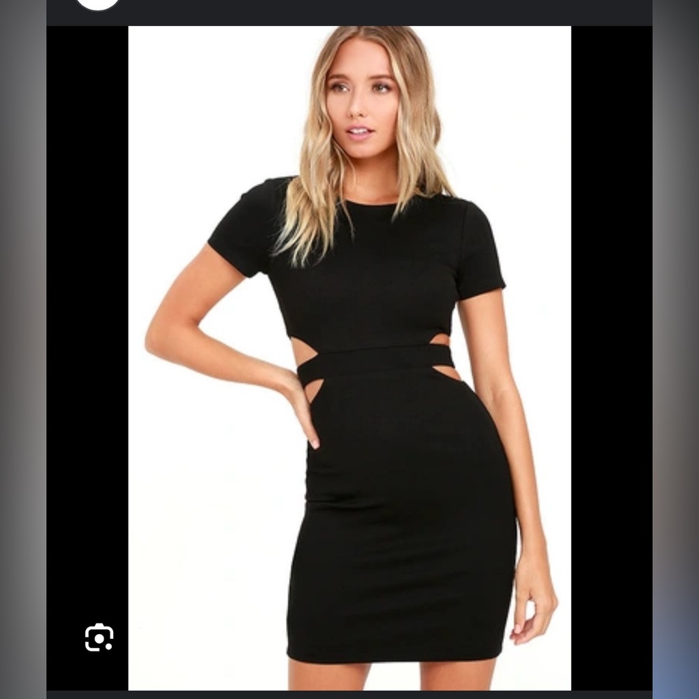 Lulus Black Cut-Out Dress S